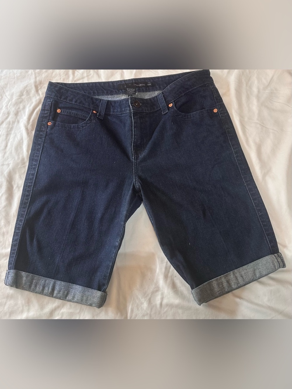 Calvin Klein Dark Blue Denim Bermuda Shorts